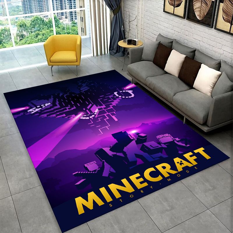 Kids Outdoor Flooring - การ์ตูน S-Sandbox Pixel Bulding Game พรมกันลื่นสำหรับห้องนั่งเล่น,ห้องนอน,ห้องเด็กเล่น,พรมปูพื้นตกแต่งบ้านพรมห้องเด็ก