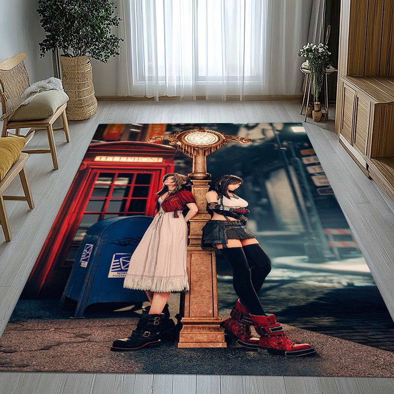 Kids Outdoor Flooring - เกมคลาสสิก ไฟนอลแฟนตาซี การ์ตูน พรมปูพื้นห้องนั่งเล่นกันลื่น พรมนุ่มสำหรับห้องนอน ห้องเด็กเล่น