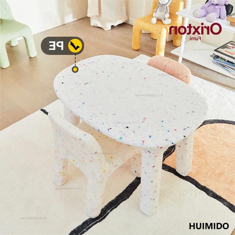 Kids Outdoor Chair And Table - ชุดโต๊ะและเก้าอี้สำหรับเด็กพร้อมพนักพิง เก้าอี้เตี้ยน่ารัก สำหรับเด็กอนุบาล ใช้กลางแจ้ง ทำจากพลาสติก แข็งแรง