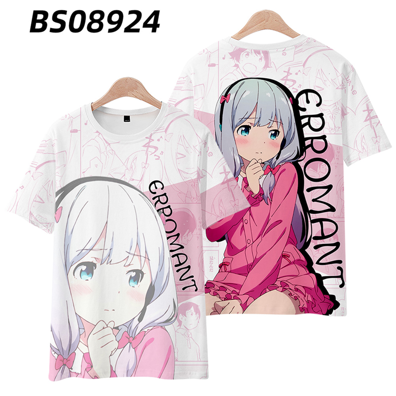 Kids Outdoor Fort - 3D อะนิเมะ Eromanga Sensei เสื้อผ้าผู้ชายอินเทรนด์รอบคอเสื้อยืดแห้งเร็วแขนสั้นกลางแจ้งเด็ก Tees