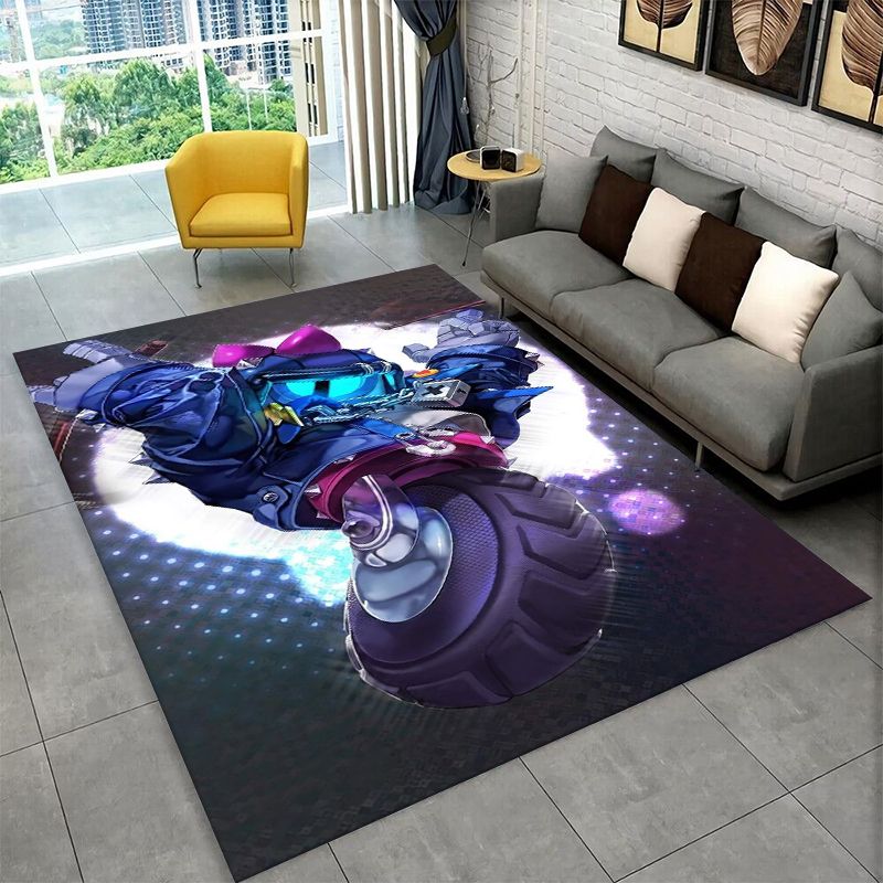 Kids Outdoor Flooring - การ์ตูน B-Brawl Game พรมกันลื่นสำหรับห้องนั่งเล่น, ห้องนอน, ห้องเด็กเล่น,