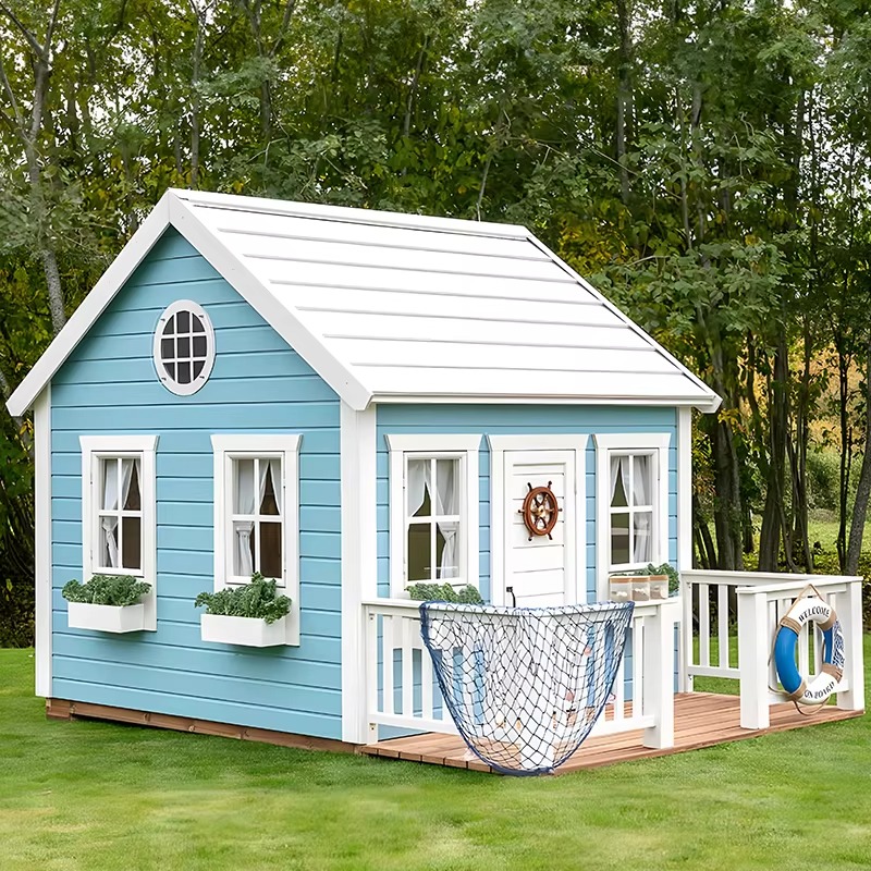 Kids Outdoor Playhouse - บ้านไม้สำหรับเด็กเล่นกลางแจ้งในสวน