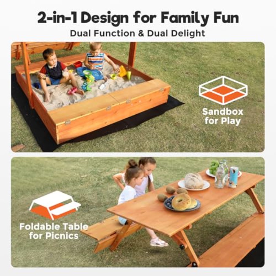 กระบะทรายไม้สำหรับเด็กเล่นกลาง - Kids Outdoor Bench บทวิจารณ์และราคา