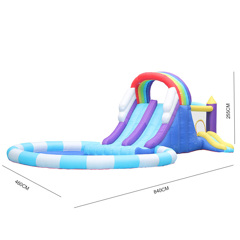 สไลเดอร์น้ำเป่าลมยักษ์สีรุ้งสำ - Kids Outdoor Water บทวิจารณ์และราคา