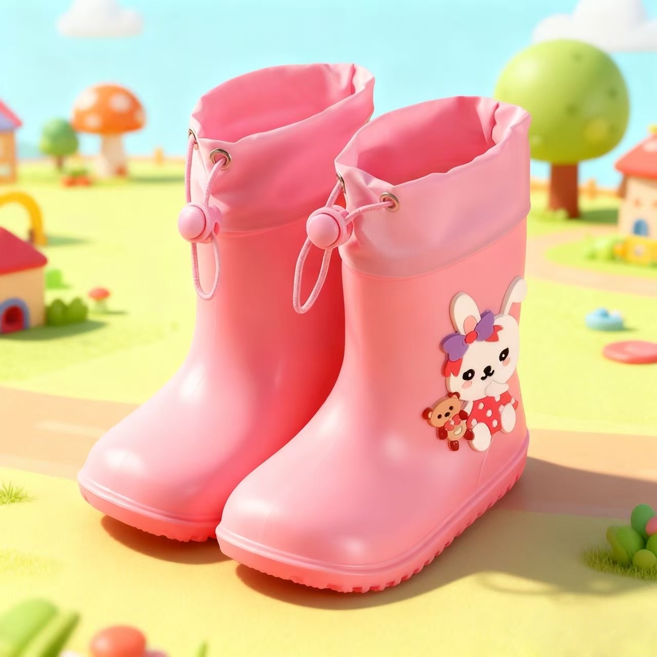 รองเท้าบูทกันฝนลายกระต่ายน่ารั - Kids Outdoor Water บทวิจารณ์และราคา