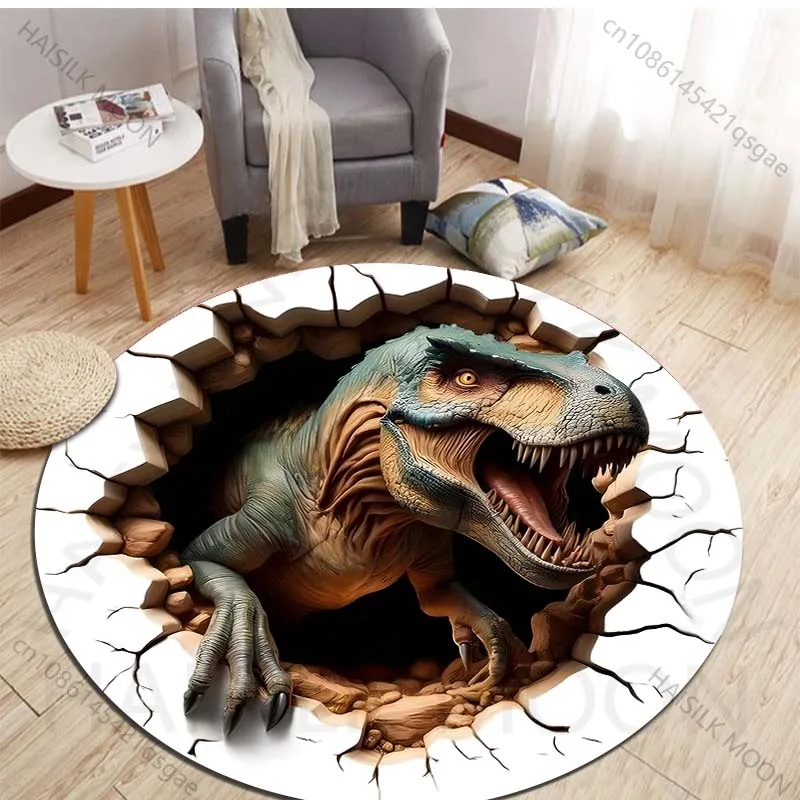 HD 3D ไดโนเสาร์พิมพ์รอบพรมสําห - Kids Outdoor Flooring บทวิจารณ์และราคา