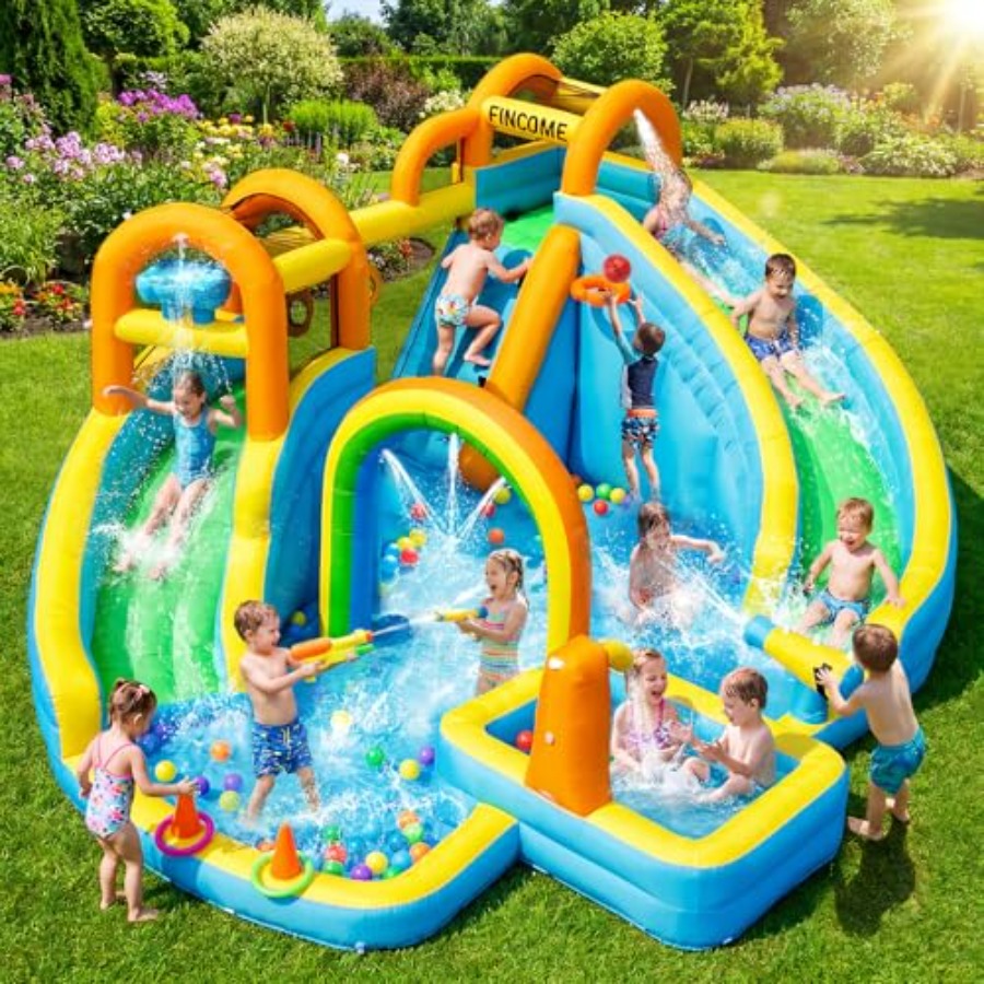 สวนสไลเดอร์น้ำเป่าลมกลางแจ้งสำ - Kids Outdoor Water บทวิจารณ์และราคา