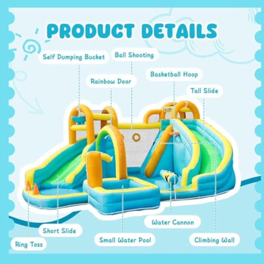 สวนสไลเดอร์น้ำเป่าลมกลางแจ้งสำ - Kids Outdoor Water บทวิจารณ์และราคา