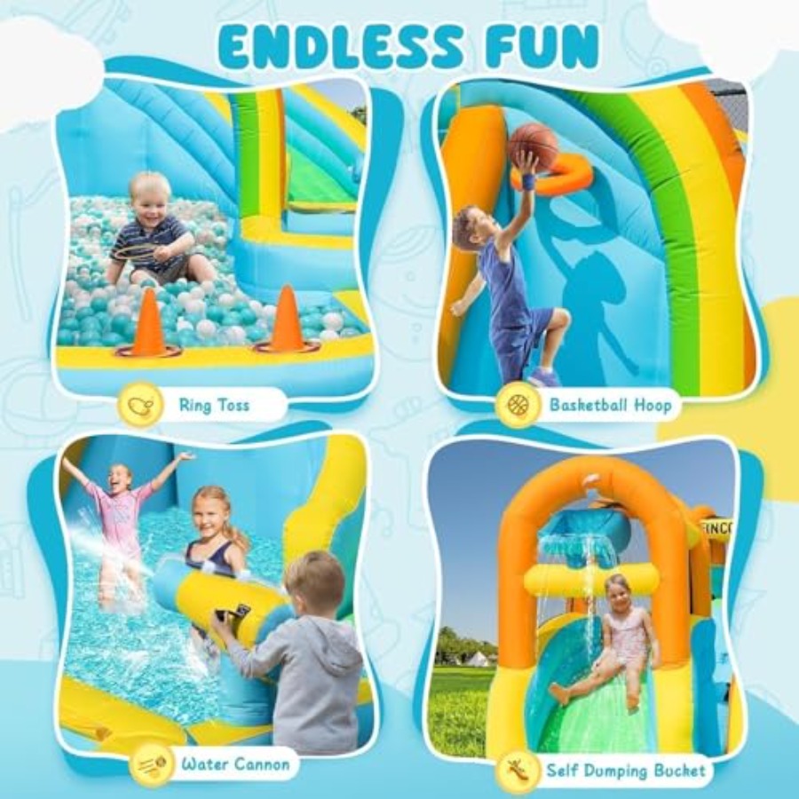 สวนสไลเดอร์น้ำเป่าลมกลางแจ้งสำ - Kids Outdoor Water บทวิจารณ์และราคา
