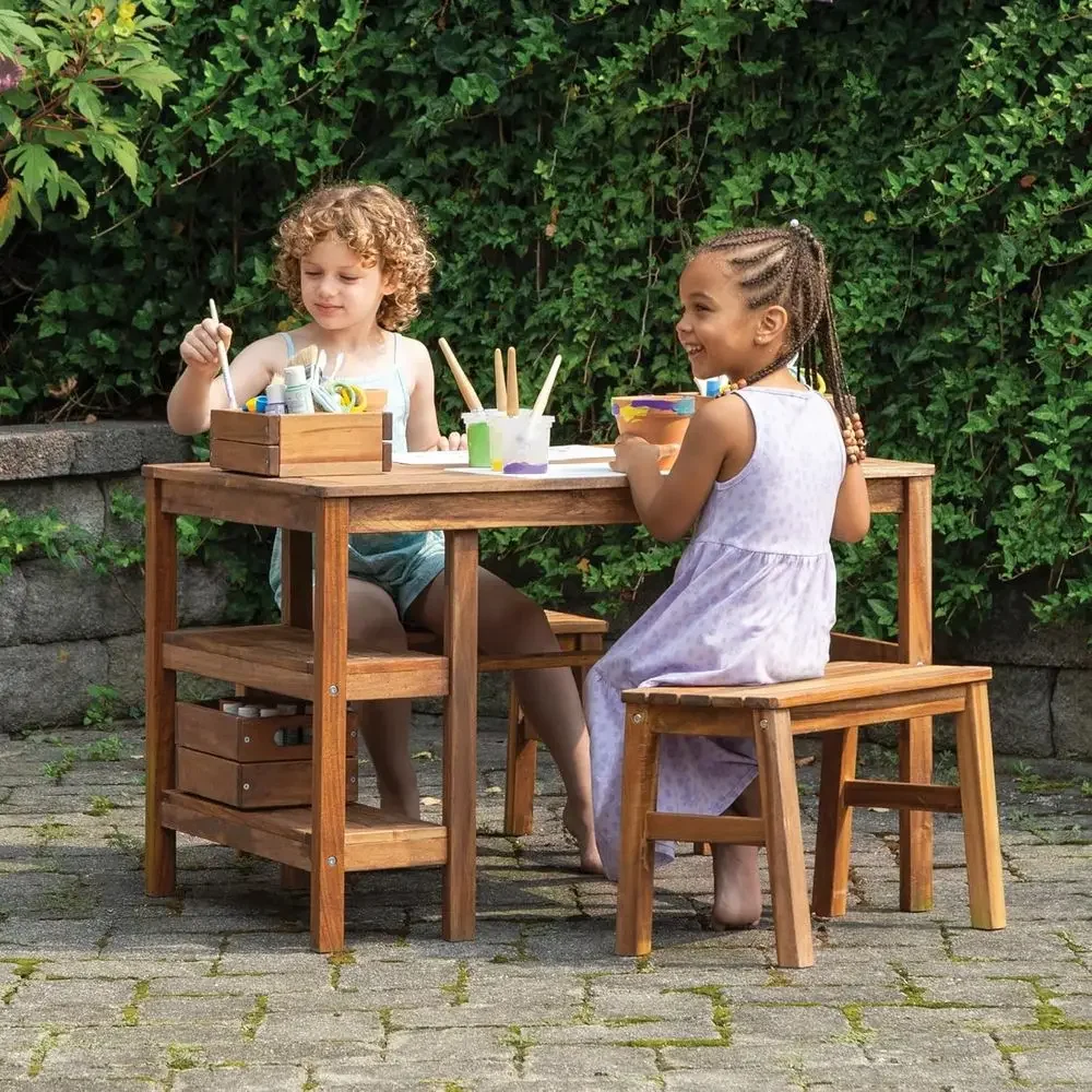 ชุดโต๊ะและม้านั่งสำหรับเด็กเล่ - Kids Outdoor Bench บทวิจารณ์และราคา