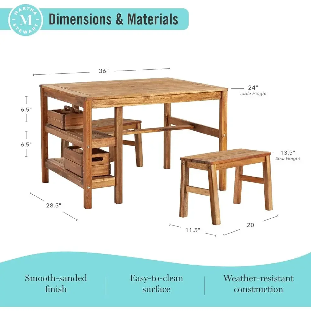 ชุดโต๊ะและม้านั่งสำหรับเด็กเล่ - Kids Outdoor Bench บทวิจารณ์และราคา