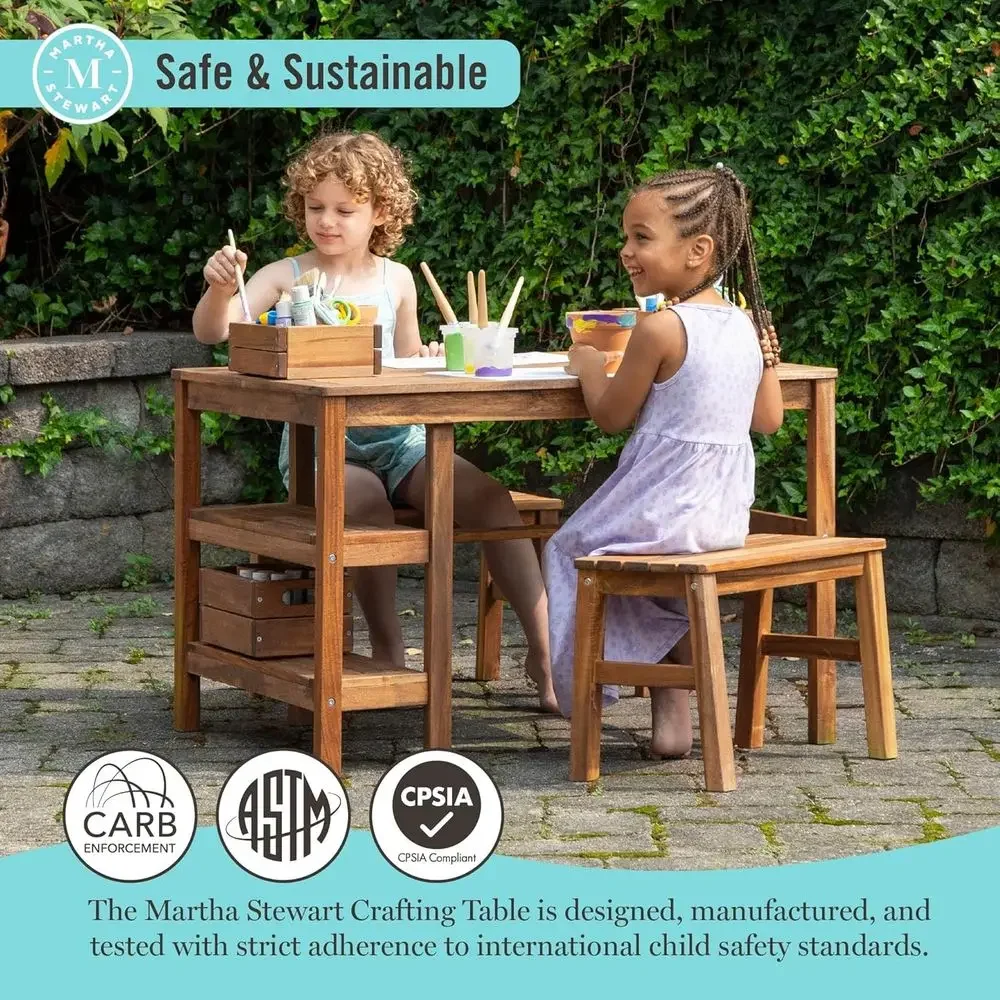 ชุดโต๊ะและม้านั่งสำหรับเด็กเล่ - Kids Outdoor Bench บทวิจารณ์และราคา