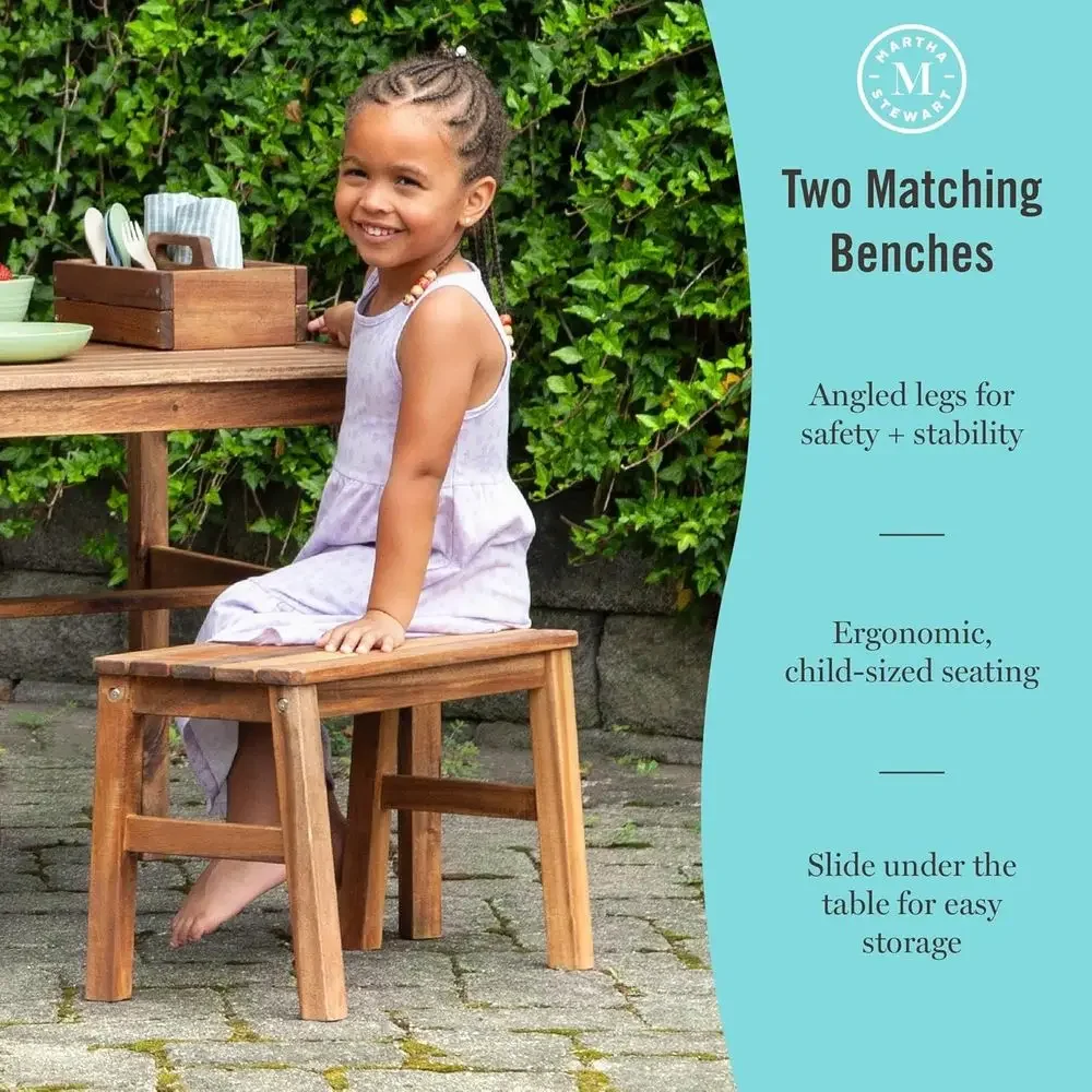 ชุดโต๊ะและม้านั่งสำหรับเด็กเล่ - Kids Outdoor Bench บทวิจารณ์และราคา