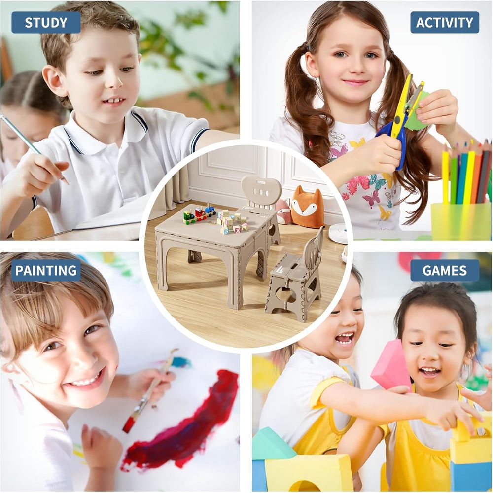 ชุดโต๊ะและเก้าอี้พับสำหรับเด็ก - Kids Outdoor Chair And Table บทวิจารณ์และราคา