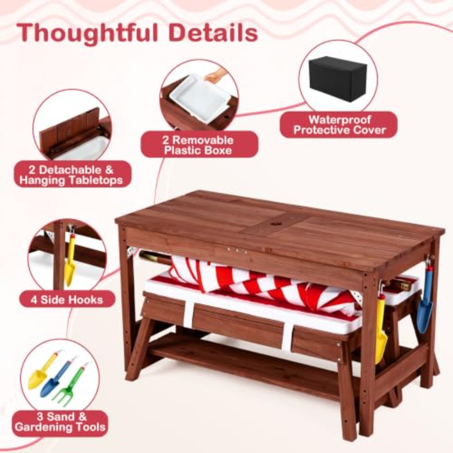 โต๊ะปิกนิกสำหรับเด็กสำหรับใช้ก - Kids Outdoor Water บทวิจารณ์และราคา