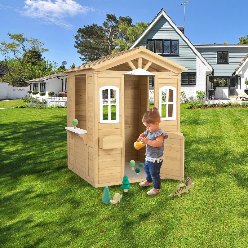 บ้านไม้สไตล์โมเดิร์นคลาสสิกสำห - Kids Outdoor Playhouse บทวิจารณ์และราคา