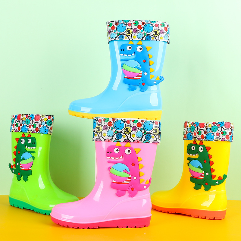 รองเท้าบูทกันฝนลายไดโนเสาร์สำห - Kids Outdoor Water บทวิจารณ์และราคา