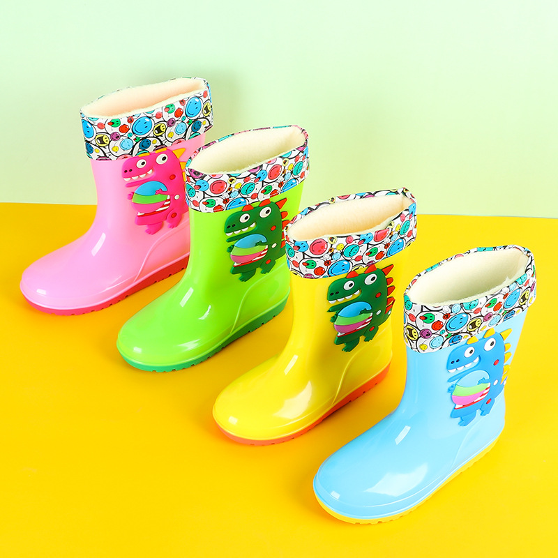 รองเท้าบูทกันฝนลายไดโนเสาร์สำห - Kids Outdoor Water บทวิจารณ์และราคา