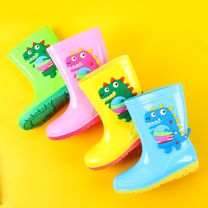รองเท้าบูทกันฝนลายไดโนเสาร์สำห - Kids Outdoor Water บทวิจารณ์และราคา