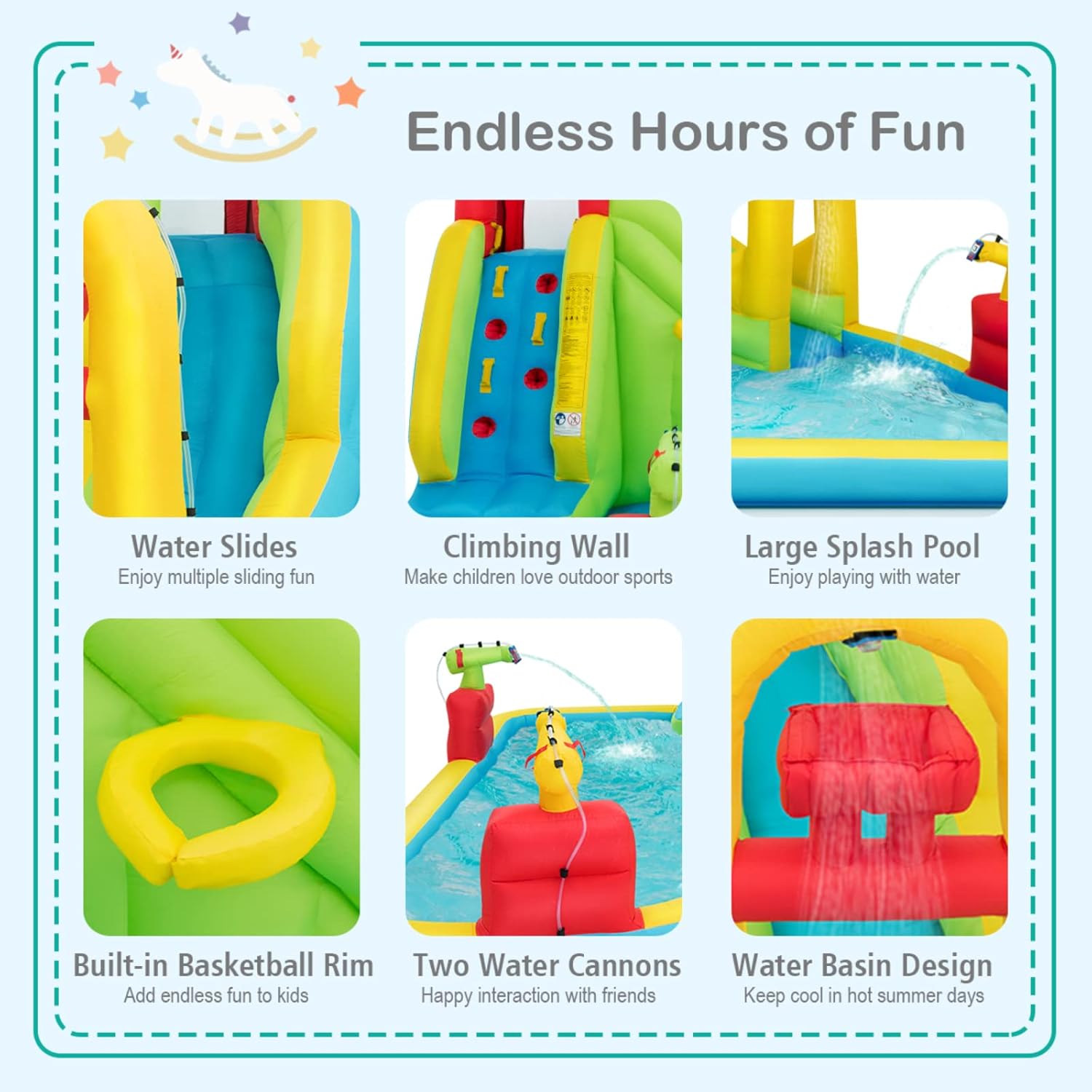 เมกะสวนน้ำเป่าลมสำหรับเด็ก - ส - Kids Outdoor Water บทวิจารณ์และราคา