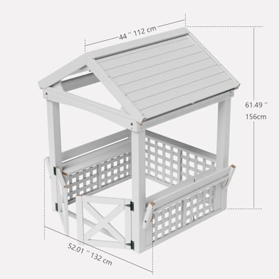 บ้านไม้สำหรับเด็กอายุ 2-8 ปี ส - Kids Outdoor Playhouse บทวิจารณ์และราคา
