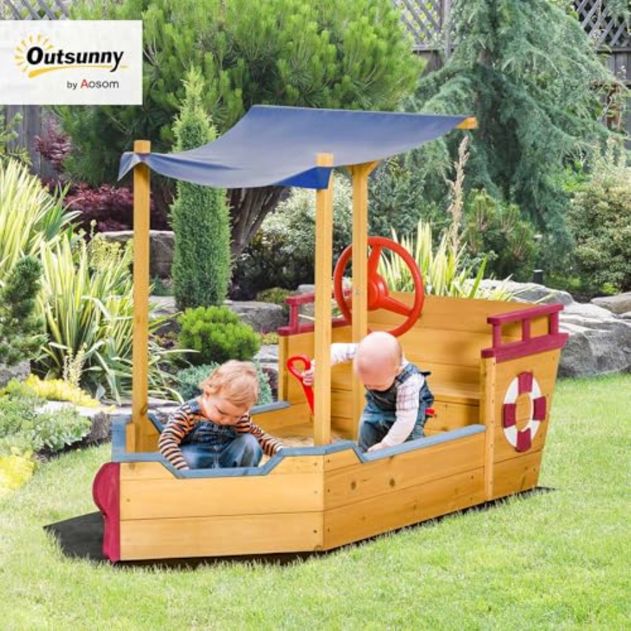 กระบะทรายไม้สำหรับเด็กกลางแจ้ง - Kids Outdoor Bench บทวิจารณ์และราคา