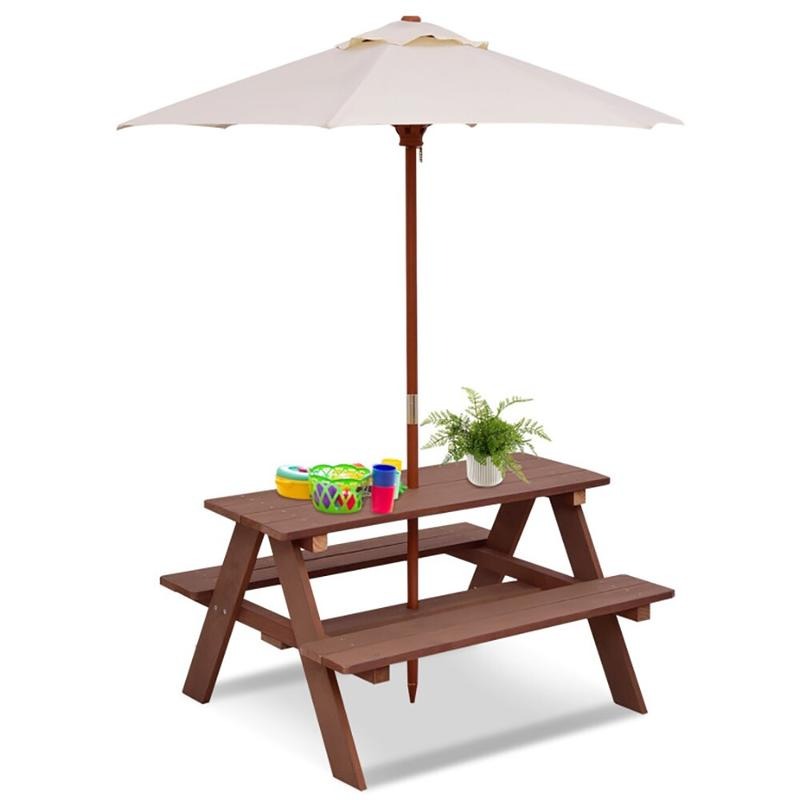 ชุดโต๊ะปิกนิกสำหรับเด็ก 4 ที่น - Kids Outdoor Bench บทวิจารณ์และราคา