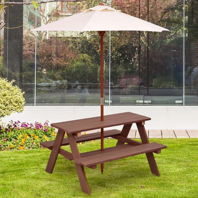 ชุดโต๊ะปิกนิกสำหรับเด็ก 4 ที่น - Kids Outdoor Bench บทวิจารณ์และราคา