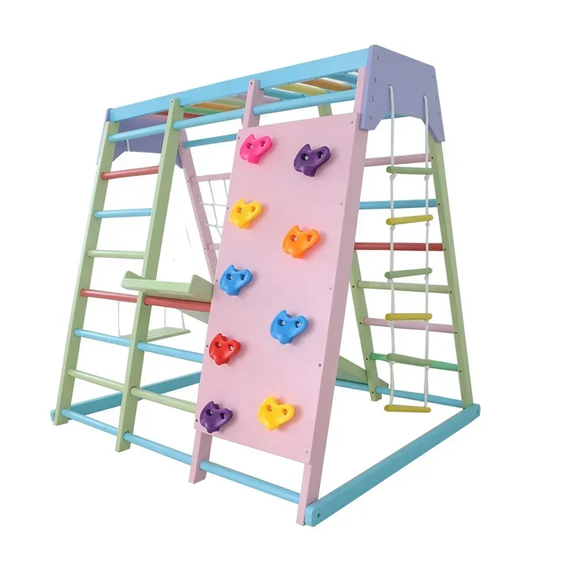 ชุดเครื่องเล่นปีนป่ายไม้สำหรับ - Kids Outdoor Gym Equipment บทวิจารณ์และราคา