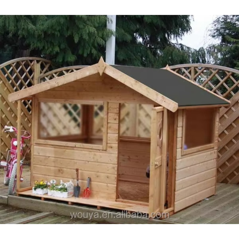บ้านไม้สำเร็จรูปราคาประหยัด กั - Kids Outdoor Playhouse บทวิจารณ์และราคา