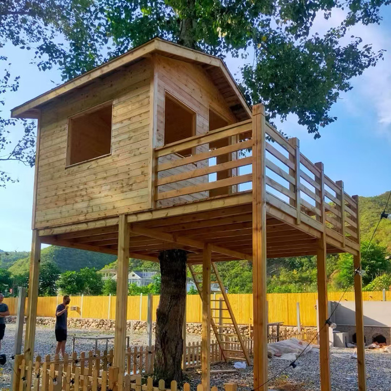 บ้านไม้สำเร็จรูปเคลื่อนย้ายได้ - Kids Outdoor Playhouse บทวิจารณ์และราคา